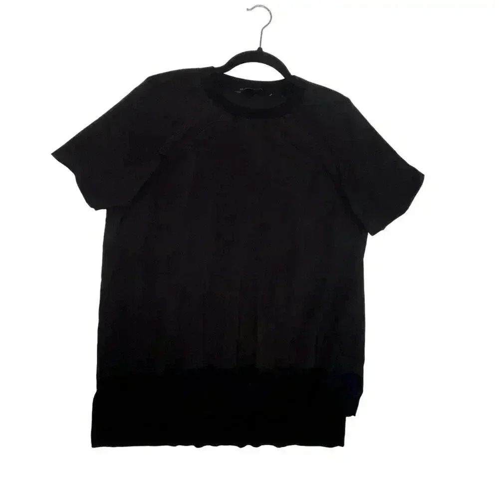 Athleta Womens Short Sleeve Black Tee